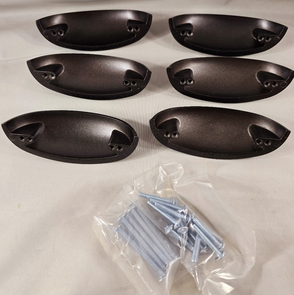 Liberty Hardware Drawer Door Pull Set Of 6 Metal 3" Dual Mount Cup 64mm Cocoa - Picture 5 of 9